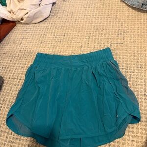 Women’s Athletic Shorts in Teal with Built-In Liner